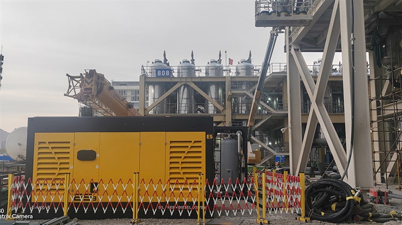 内蒙通威空压机租赁现场